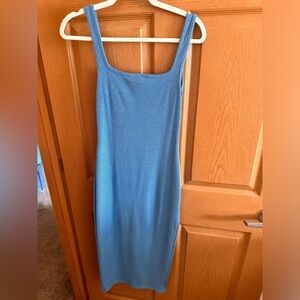 Blue Square Neck midi Dress from Vici